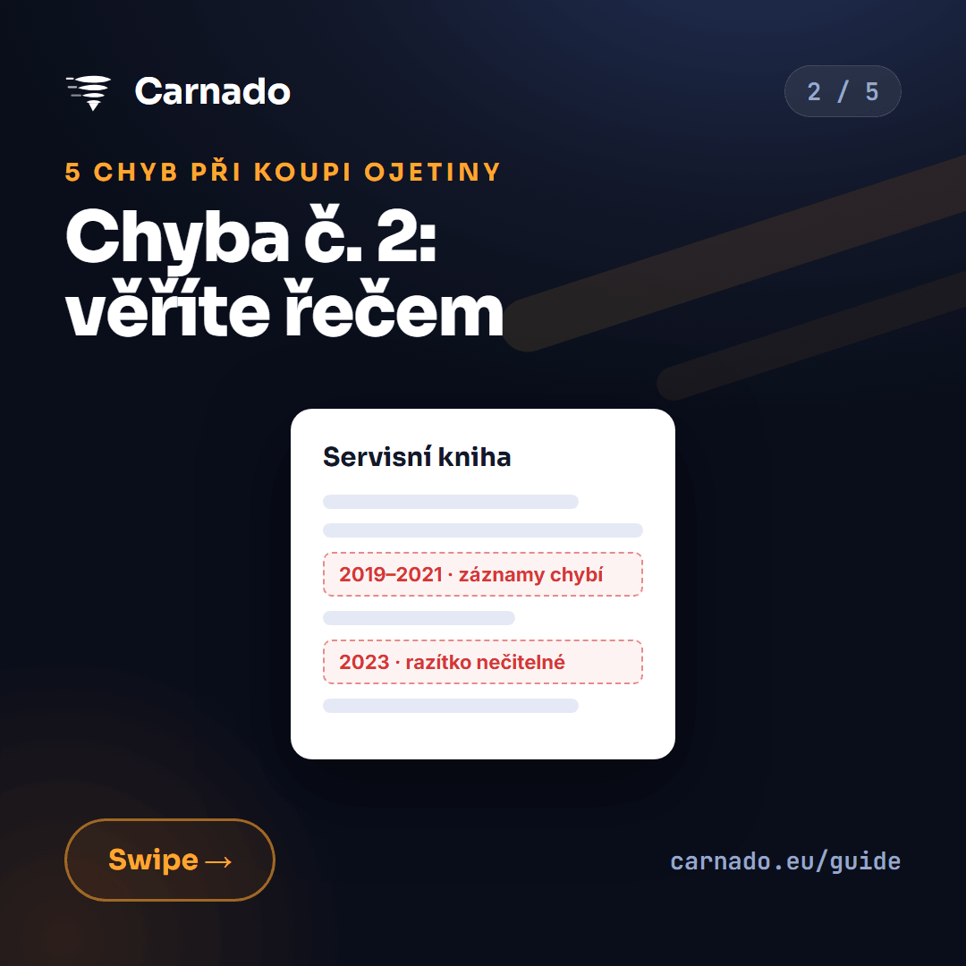 5 chyb při koupi ojetiny — karta 2